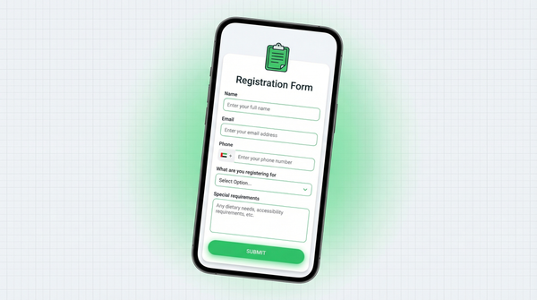 Registration form that sends to WhatsApp