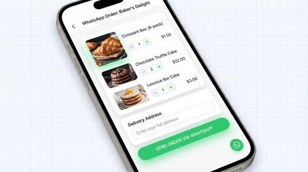 How to create a WhatsApp order form
